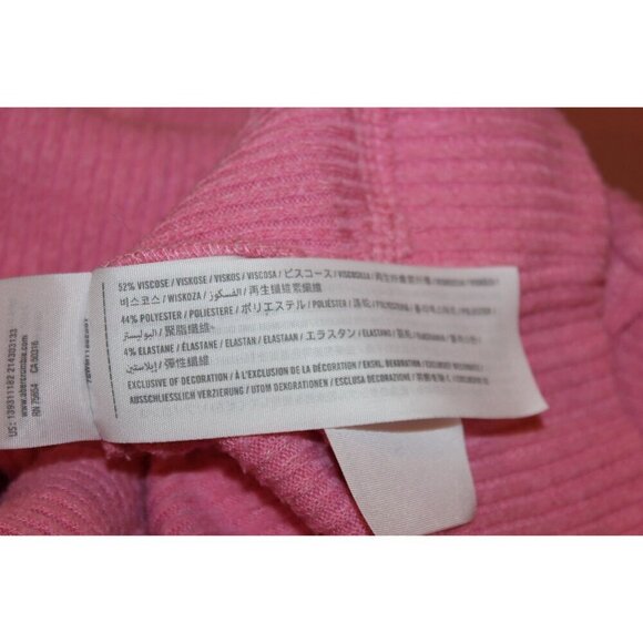 Abercrombie & Fitch Womens Pink Ribbed Button-Up Cardigan Sweater Size S - Picture 5 of 8